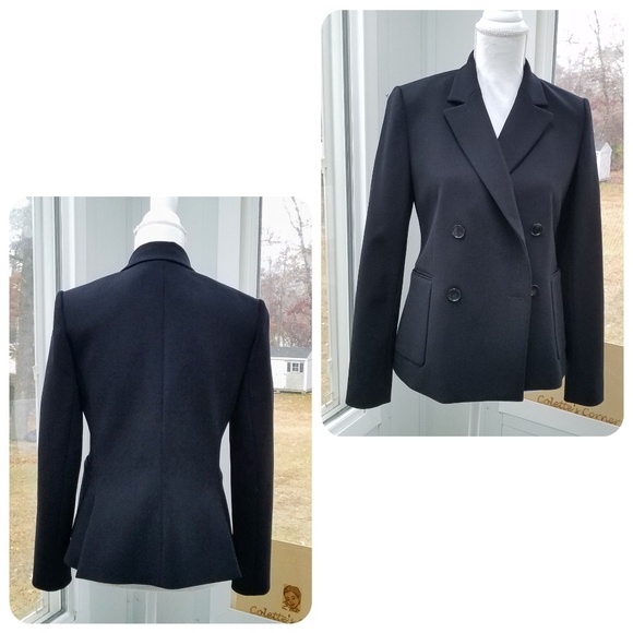 Theory Sakrino Black Wool Notch Lapel Blazer - Picture 4 of 8